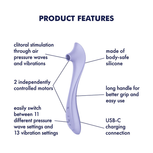 Satisfyer Easy Lover - Purple USB-C Rechargeable Air Pulse Clitoral Stimulator