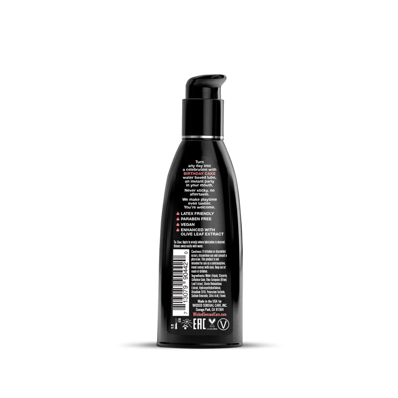 Wicked Aqua Birthday Cake - Cake Flavoured Water Based Lubricant - 60 ml (2 oz) Bottle