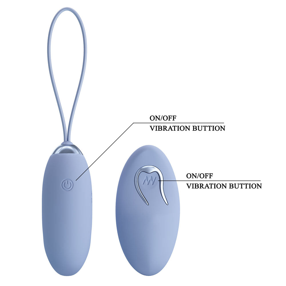 Party Up IVAN Remote Egg - Purple - Purple USB Rechargeable Vibrating Egg with Wireless Remote