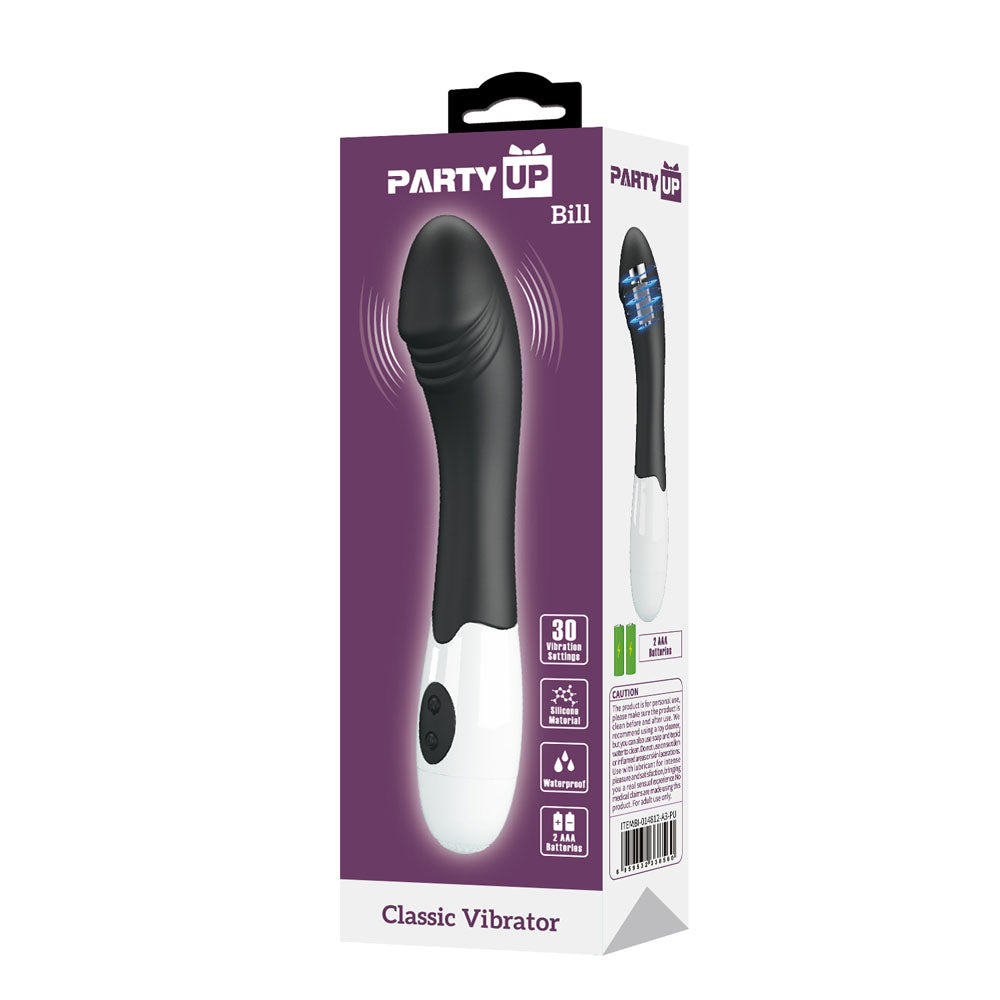 Party Up BILL Classic Vibe - Black - Black 19 cm Vibrator