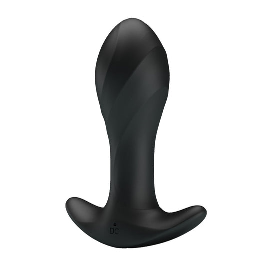 Party Up KEITH Vibrating Plug - Black 10.5 cm USB Rechargeable Vibrating Butt Plug