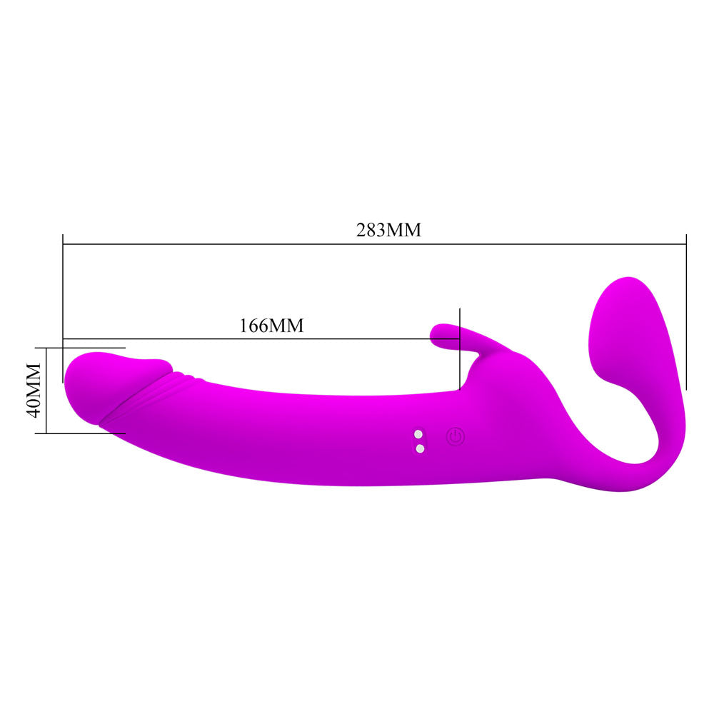 Party Up OLIVER Strapless Strap-On - Purple 28.3 cm USB Rechargeable Strapless Strap-On
