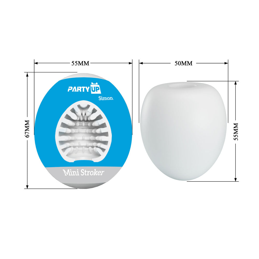 Party Up SIMON Mini Stroker - White Mini Stroker