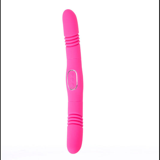 Maia ZENA - Pink - Pink 35.5 cm USB Rechargeable Dual Thrusting Double Ended Vibrator