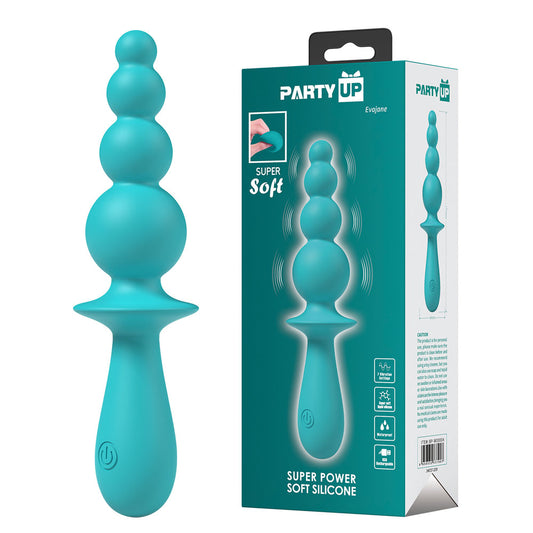 Party Up EVAJANE - Teal - Teal 17.1 cm USB Rechargeable Beaded Vibrator