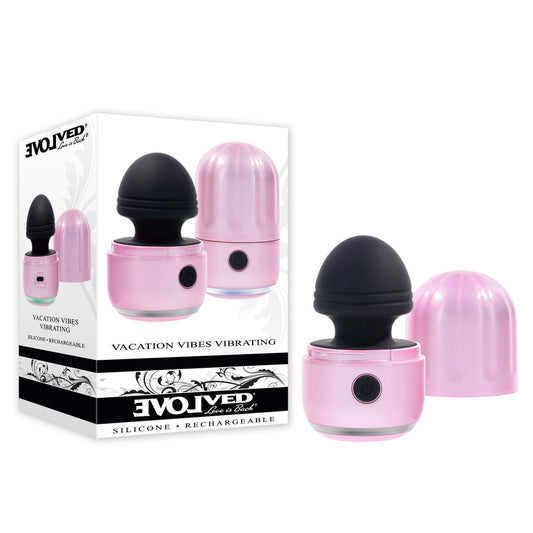 Evolved VACATION VIBES - VIBRATING - Pink/Black 8.5 cm USB Rechargeable Vibrating Stimulator