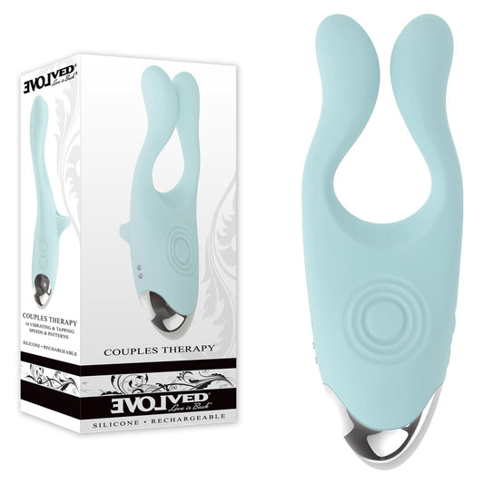 Evolved COUPLES THERAPY - Teal USB Rechargeable Couples Stimulator