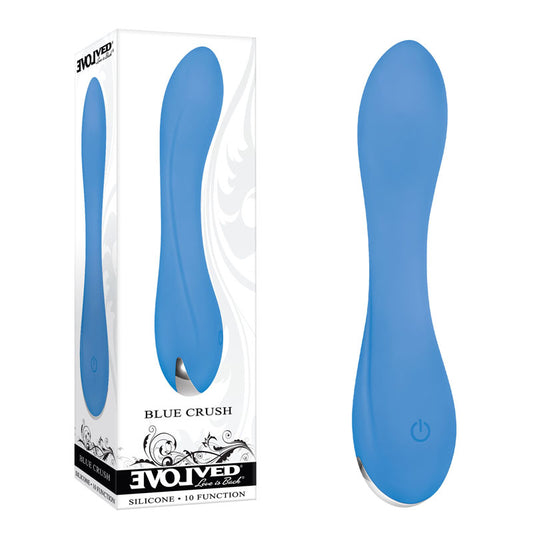 Evolved BLUE CRUSH - Blue 12 cm USB Rechargeable Mini Vibrator