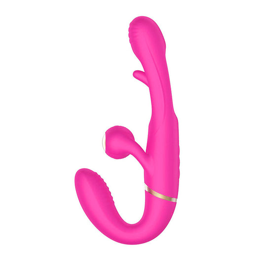 Adam & Eve ORGAZ-OHH-MATIC - Pink 23.5 cm USB Rechargeable Strapless Strap-On with Remote