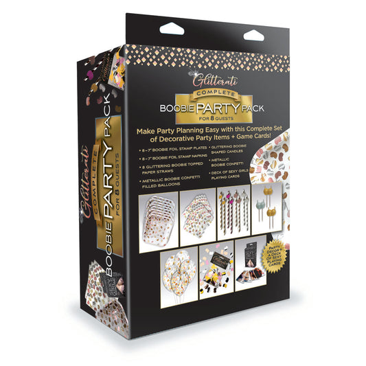Glitterati Complete Boobie Party Pack - Party Set for 8 People