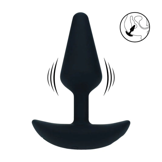 LEVELZ Classic Vibrating Silicone Anal Plug - Small - Black Small USB Rechargeable Butt Plug