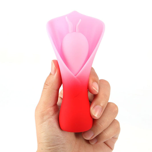 Maia MINA - Red - Red/Pink USB Rechargeable Fluttering Flower Stimulator