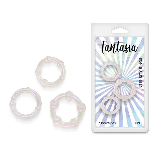 Fantasia - Intensity Rings - Pearl - Pearlescent Beaded Cock Rings - Set of 3 Sizes