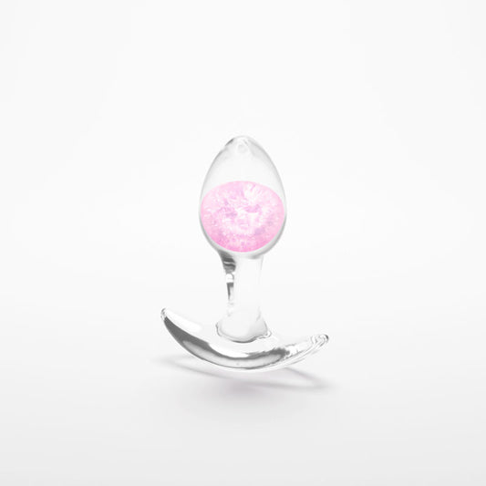 Glams Cosmic - Small - Pink - Clear/Pink 8.1 cm Small Butt Plug