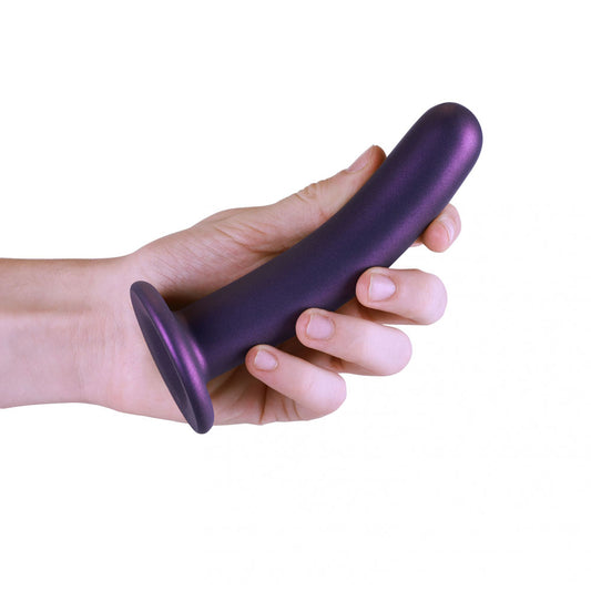 OUCH! Smooth Silicone G-Spot Dildo - 6'' / 14.5 cm - Metallic Purple 14.5 cm Dildo