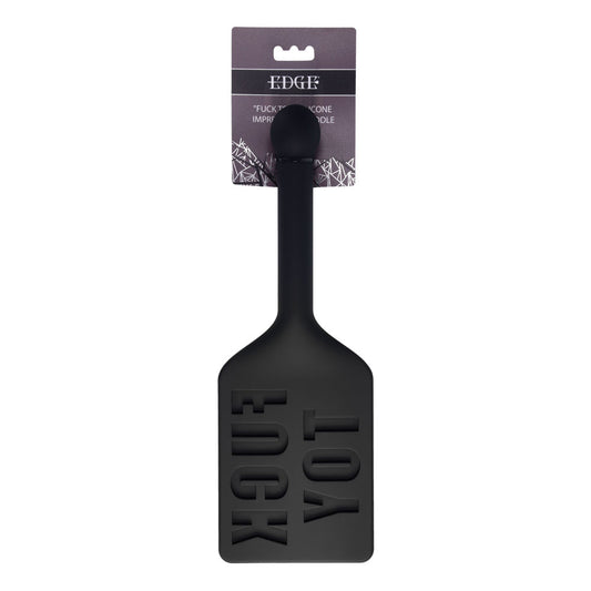 EDGE FUCK TOY Silicone Paddle - Black Silicone Spanking Paddle