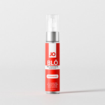 JO Blo Strawberry - Strawberry Flavoured Oral Pleasure Gel - 30 ml Bottle