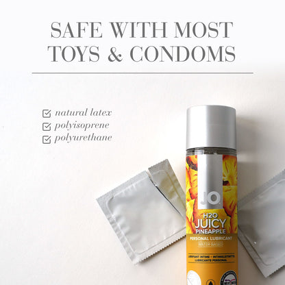 JO H2O Juicy Pineapple Lube - 120 mL - Pineapple Flavoured Water Based Lubricant - 30 ml Bottle
