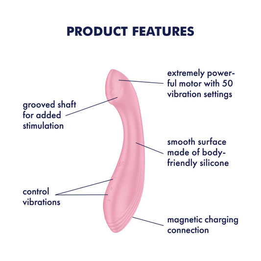 Satisfyer G-Force - Pink - Pink USB Rechargeable Vibrator
