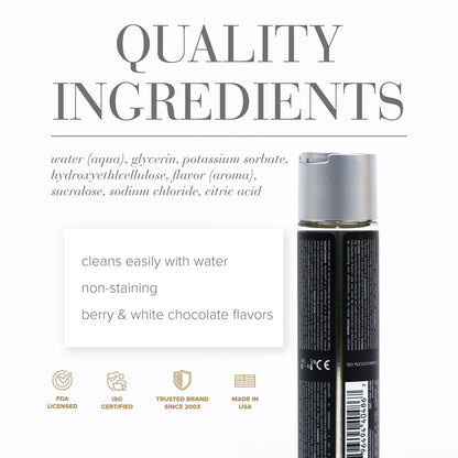 JO Gelato - White Chocolate Raspberry Flavoured Water Based Lubricant - 120 ml Bottle