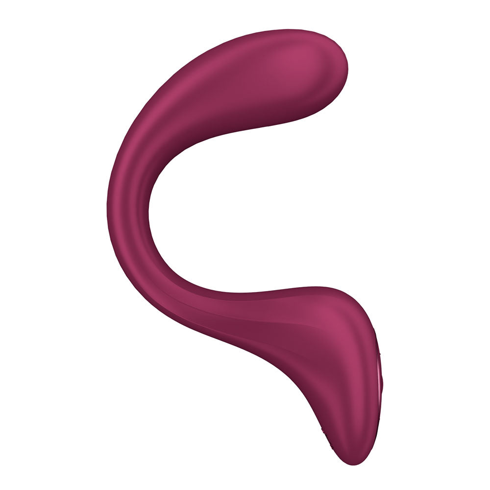 Satisfyer G For Goddess 2 - Wine Red - Wine Red 18.8 cm USB Rechargeable Vibrator with Clit Stim