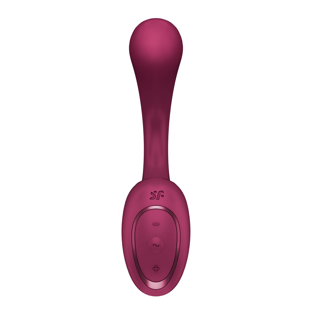 Satisfyer G For Goddess 2 - Wine Red - Wine Red 18.8 cm USB Rechargeable Vibrator with Clit Stim