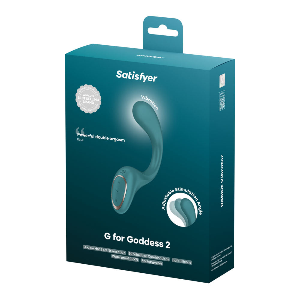 Satisfyer G For Goddess 2 - Bottle Green - Bottle Green 18.8 cm USB Rechargeable Vibrator with Clit Stim