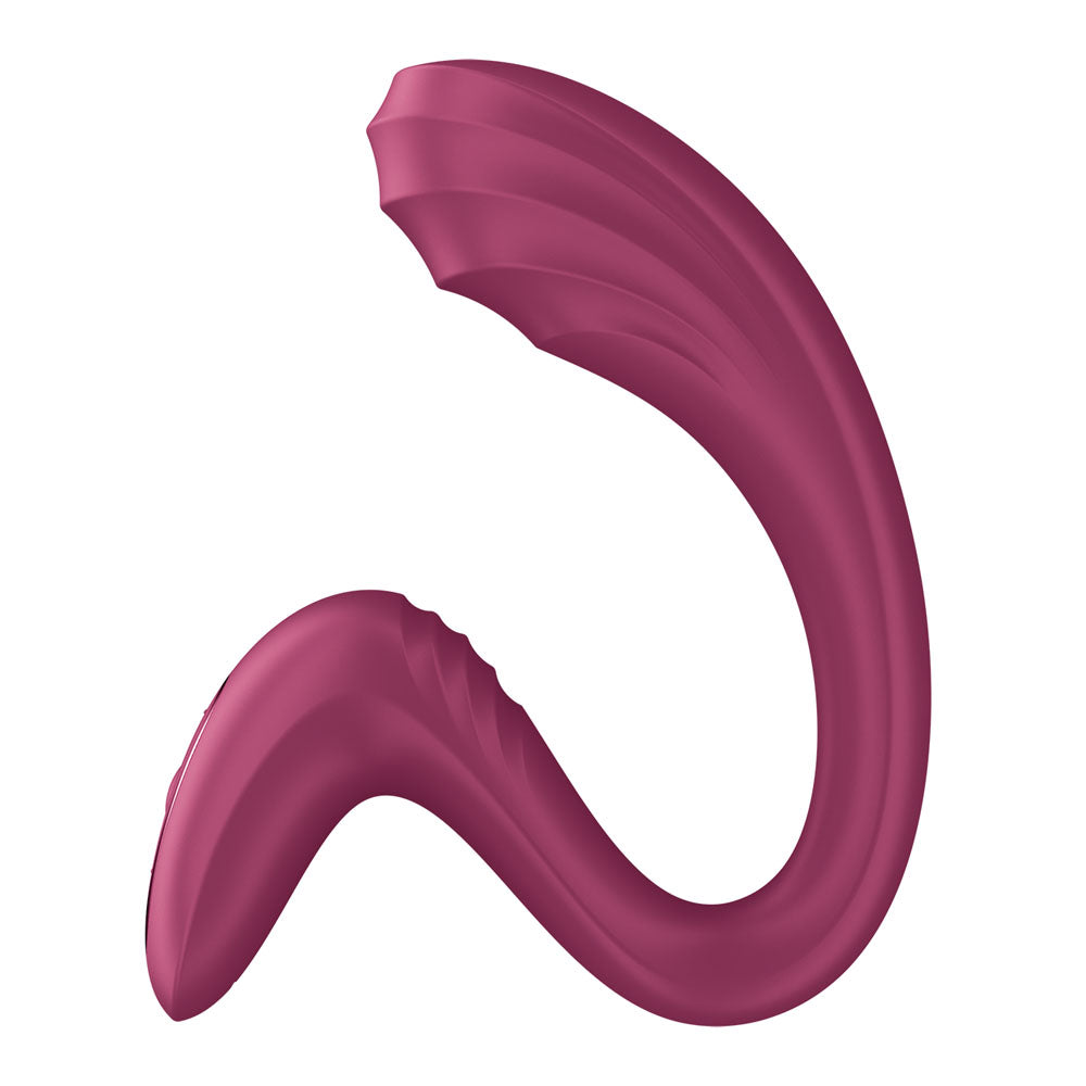 Satisfyer G For Goddess 3 - Wine Red - Wine Red 16 cm USB-C Rechargeable Vibrator with Clit Stim