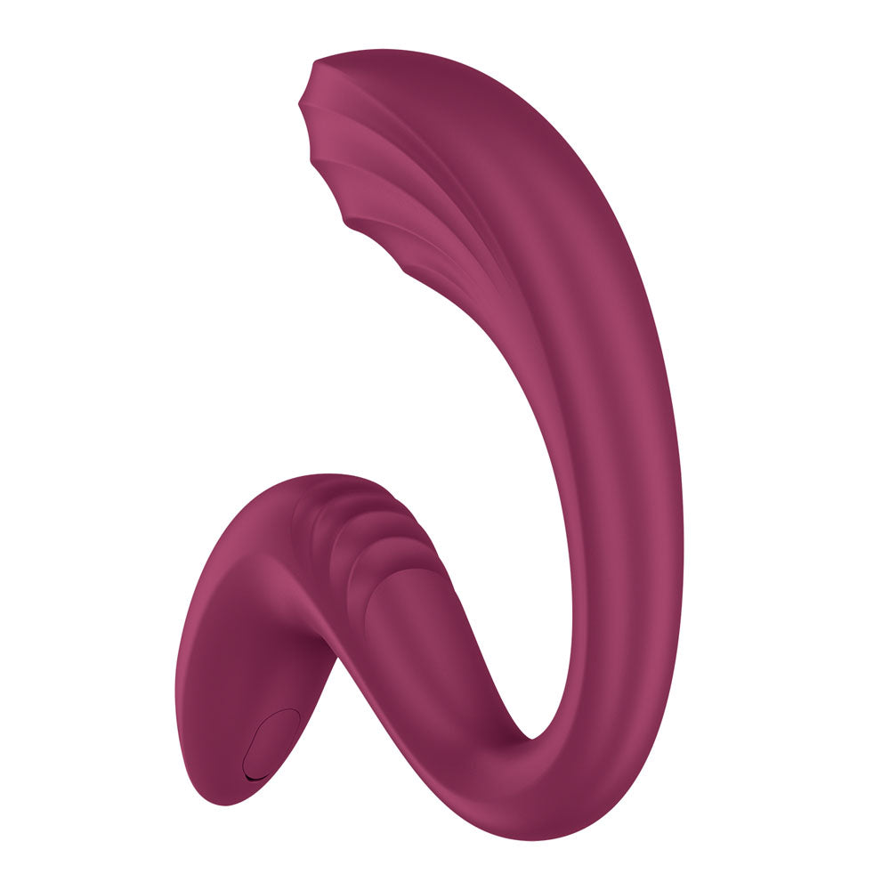 Satisfyer G For Goddess 3 - Wine Red - Wine Red 16 cm USB-C Rechargeable Vibrator with Clit Stim
