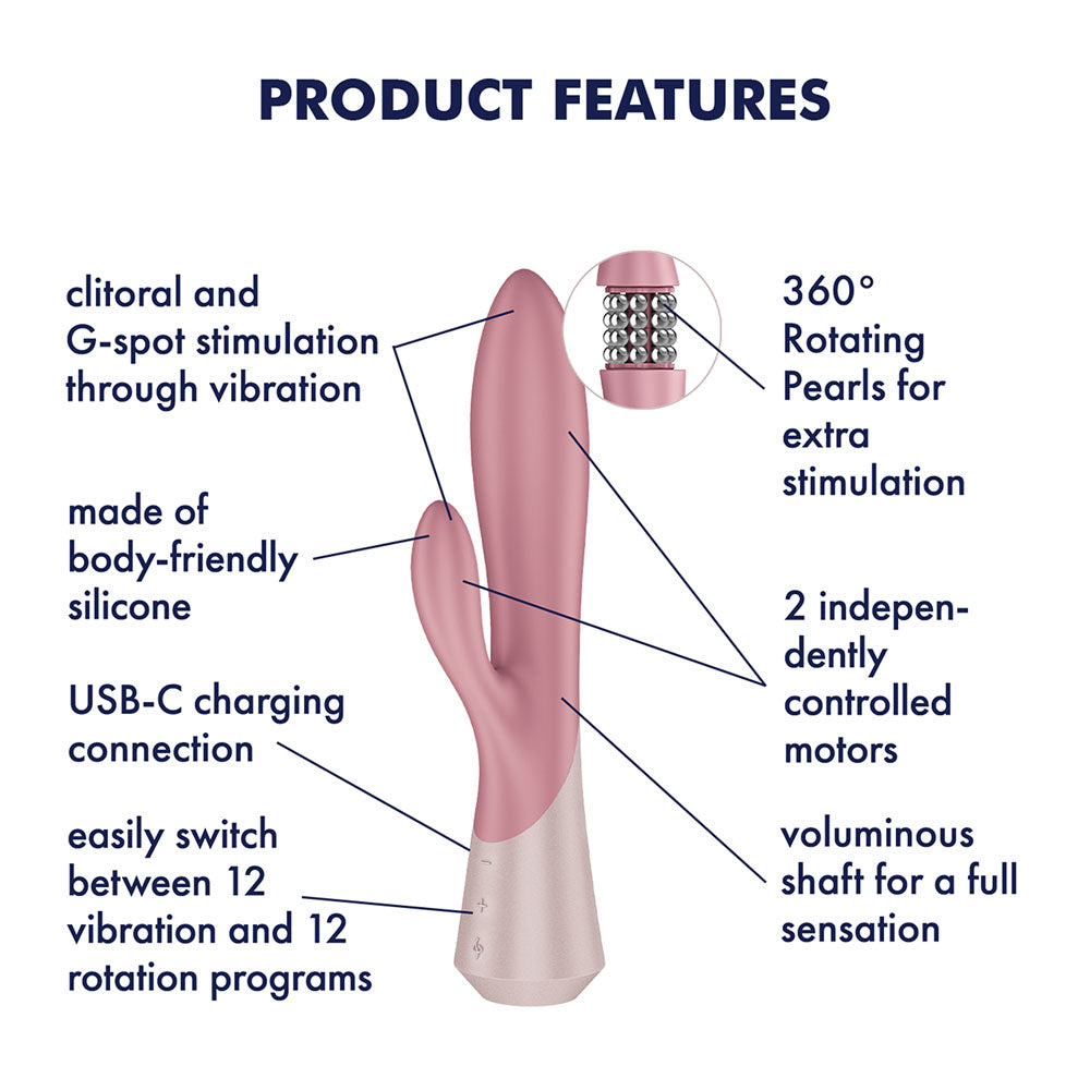Satisfyer Pearl Bunny 1 - Pink 22.3 cm USB-C Rechargeable Rabbit Vibrator