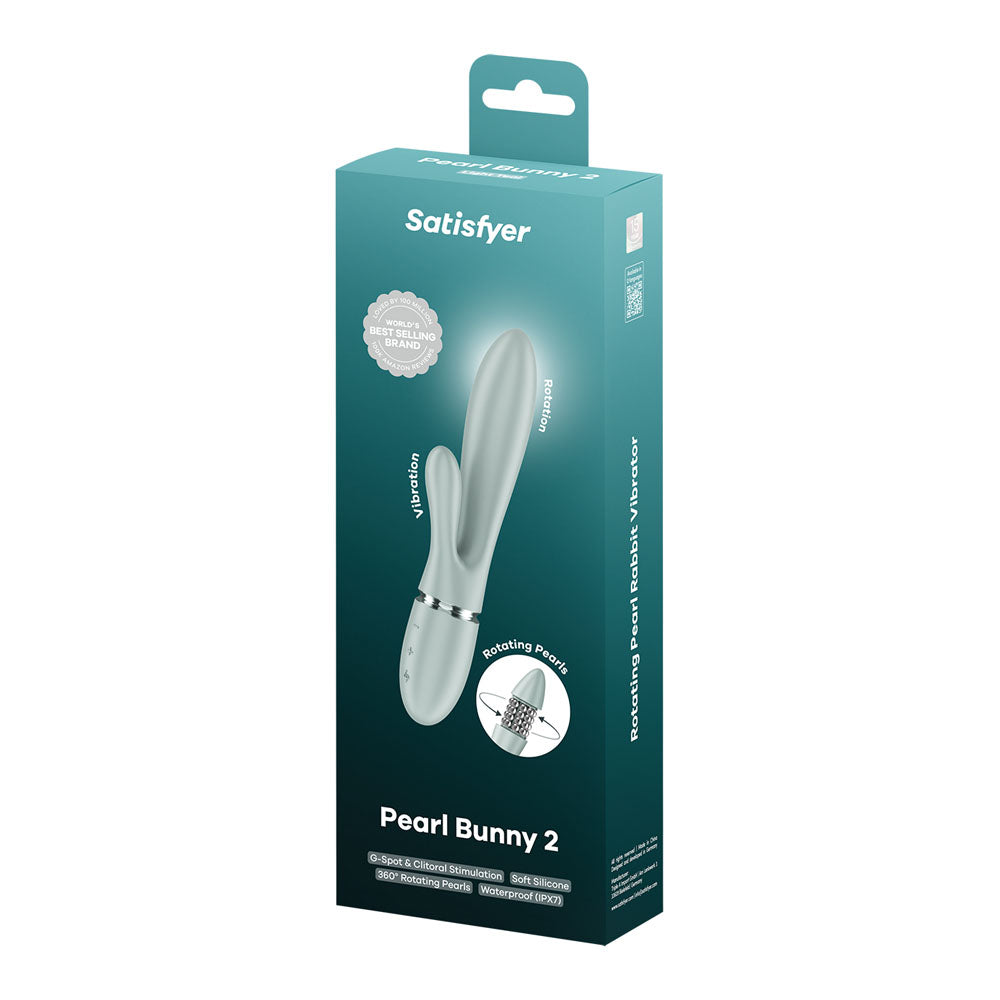 Satisfyer Pearl Bunny 2 - Green - Green 21.5 cm USB-C Rechargeable Rabbit Vibrator