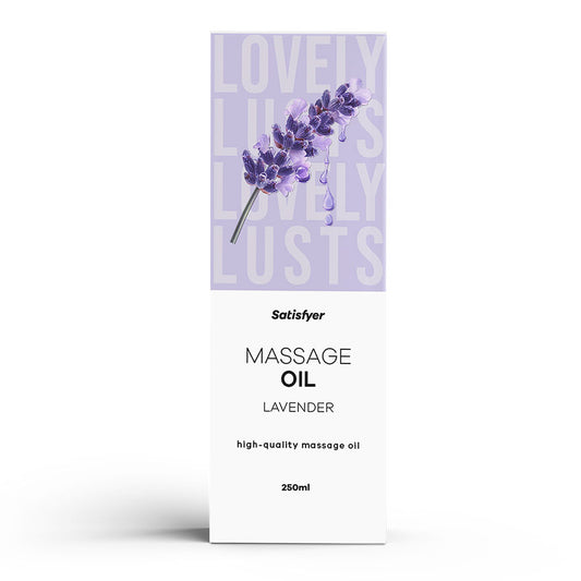 Satisfyer Massage Oil 250 ml Lavender - Lavender Scented Massage Oil - 250 ml Bottle