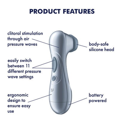 Satisfyer Pro 2 - Blue - Battery Series - Blue Touch-Free Clitoral Stimulator