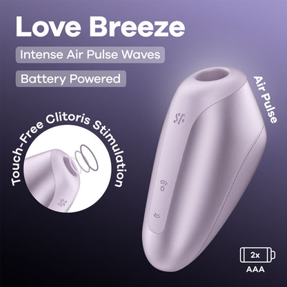 Satisfyer Love Breeze - Battery Series - Purple Air Pulse Clitoral Stimulator