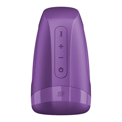 Satisfyer Men Heat Vibration - Battery Series - Purple Heating and Vibrating Masturbator