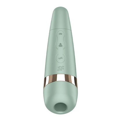 Satisfyer Pro 3+ Battery Series - Mint - Mint Green Air Pulse Clitoral Stimulator with Vibration