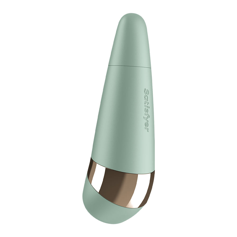 Satisfyer Pro 3+ Battery Series - Mint - Mint Green Air Pulse Clitoral Stimulator with Vibration