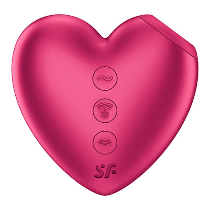 Satisfyer Cutie Heart - Battery Operated - Pink Air Pulsation Stimulator with Vibration