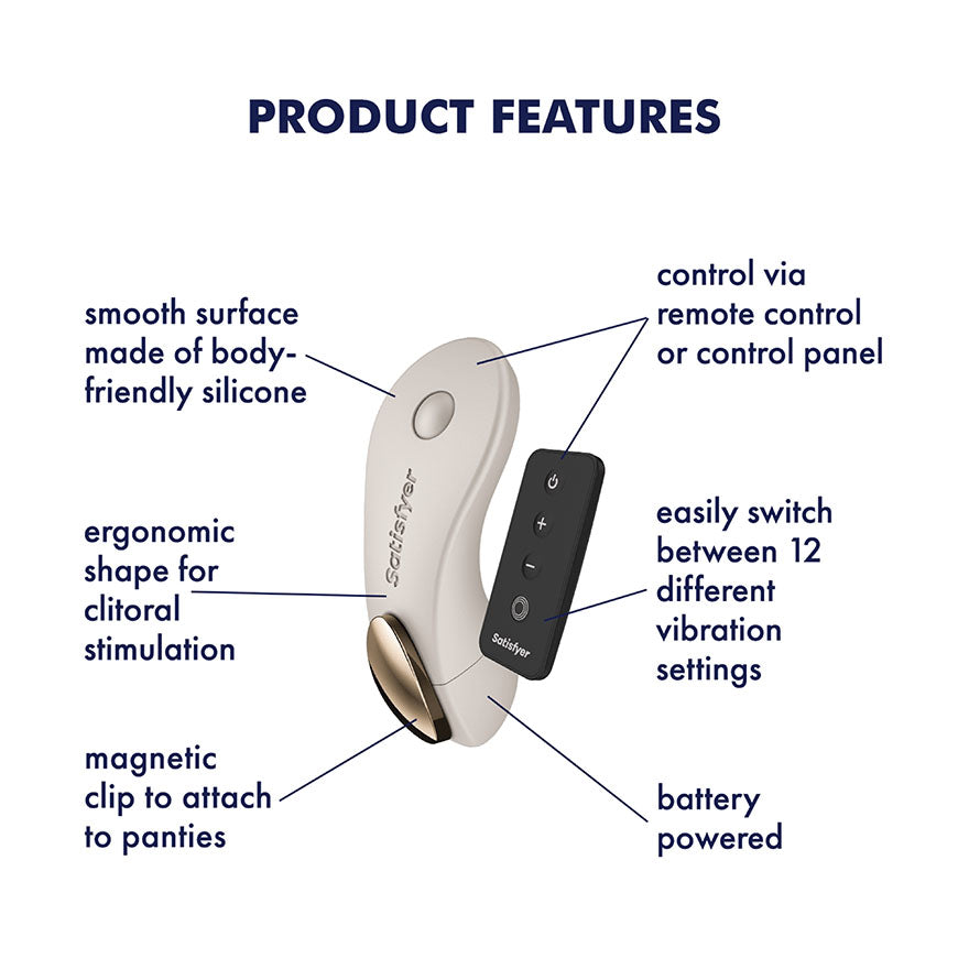 Satisfyer Little Secret - Battery Series - Beige Panty Vibrator with Remote