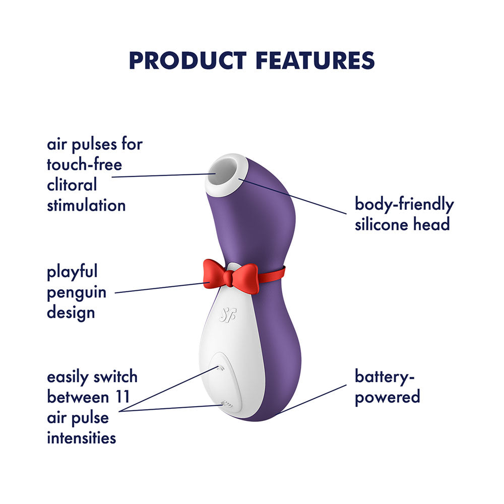 Satisfyer Penguin - Battery Series - Purple Air Pulse Clitoral Stimulator