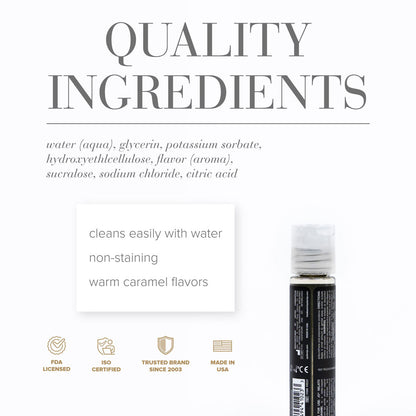 JO Gelato Salted Caramel Lube - 30 mL - Salted Caramel Flavoured Water Based Lubricant - 30 ml Bottle