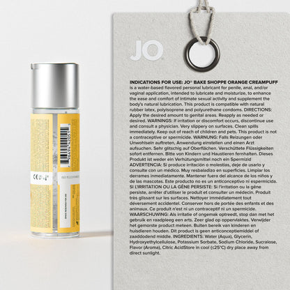 JO Bake Shoppe - Orange Creampuff - Orange Creampuff Flavoured Water Based Lubricant - 60 ml Bottle