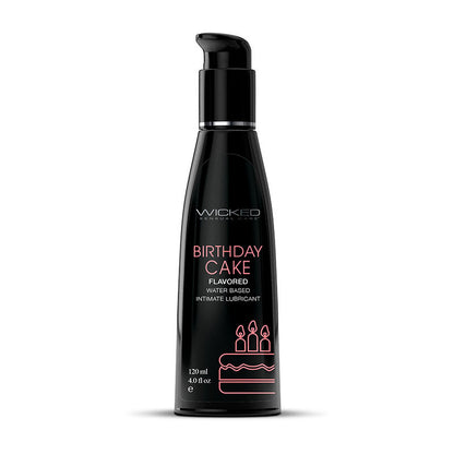 Wicked Aqua - Birthday Cake Flavoured Water Based Lubricant - 120 ml (4 oz) Bottle