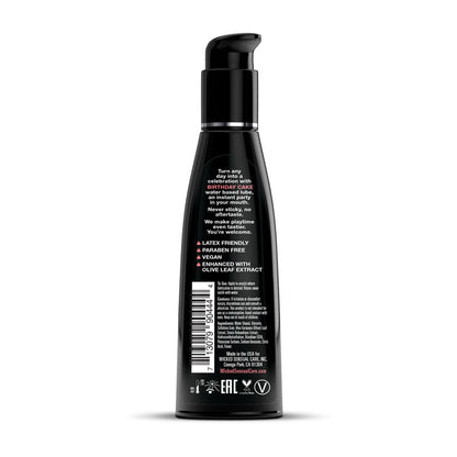 Wicked Aqua - Birthday Cake Flavoured Water Based Lubricant - 120 ml (4 oz) Bottle