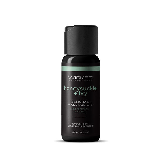 Wicked Sensual Massage Oil - Honeysuckle and Ivy Scented Massage Oil - 120 ml Tube