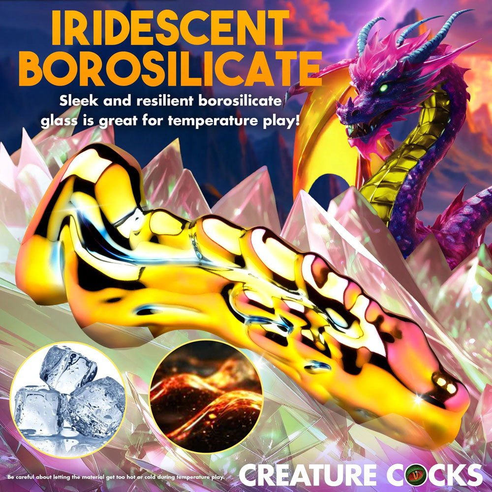 Creature Cocks Dragon Glass - Coloured 15.7 cm Glass Fantasy Dildo