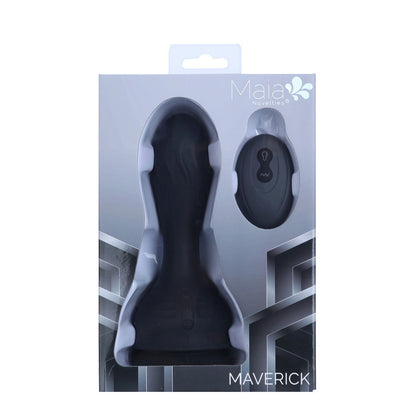 Maia MAVERICK - Black 16.5 cm USB Rechargeable Inflatable Anal Plug with Wireless Remote