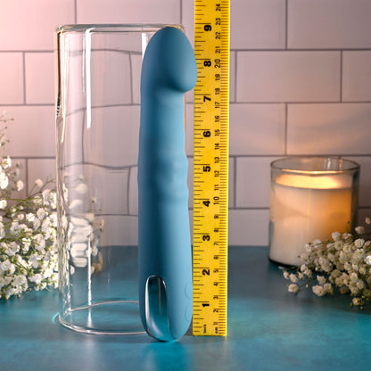 Evolved QUEEN OF ALL TRADES - Blue 22.6 cm USB Rechargeable Thrusting & Rotating Vibrator