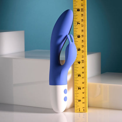 Evolved FUNNY BUNNY - Blue 20 cm USB Rechargeable Rabbit Vibrator