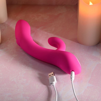 Evolved G-TAPPER - Pink USB Rechargeable Rabbit Vibrator